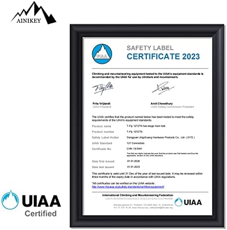 Climbing Carabiner Clips 25kN Auto Locking Carabiner, Professional Heavy Duty Large Locking Carabiner Clips for Rock/Ice Climbing Rappelling Rescue Swing etc, D Shaped, Large Size