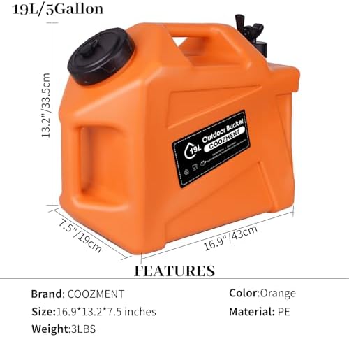 3.2 Gallon/5 Gallon Water Containers with Spigot, BPA Free Water Jug, Military Green Water Tank, Multifunction Water Storage Containers for Camping Outdoor Hiking,Emergency Stroage