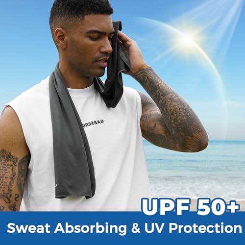Sukeen Cooling Towels for Neck and Face (40" x 12"), Cooling Towel 6 Pack, Microfiber Best Sports Cooling Cool Towels for Hot Weather, Soft Breathable Cooling Towels for Sweat Athletes Men Women