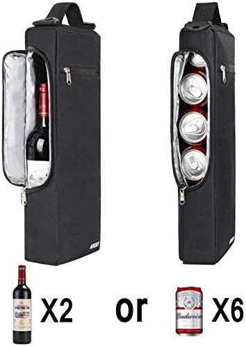 AROUY Golf Cooler Bag - Accessories for Men, Small Soft Insulated Beer Cooler Holds 6 Pack of Cans or Two Wine Bottles, Sports Bag