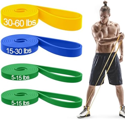 Pull Up Bands, Resistance Bands, Pull Up Assistance Bands Set for Men & Women, Exercise Workout Bands for Working Out, Body Stretching, Physical Therapy, Muscle Training