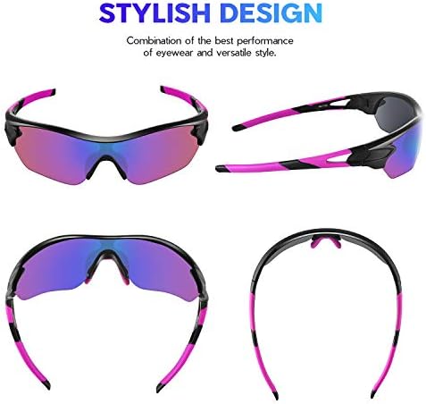 BEACOOL Polarized Sports Sunglasses for Men Women Youth Baseball Cycling Running Driving Fishing Golf Motorcycle TAC Glasses