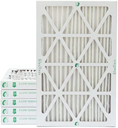 Glasfloss 16x25x2 MERV 10 (FPR 5-6) 2" Inch Pleated Air Filters Box of 6. Actual Size: 15-1/2 x 24-1/2 x 1-3/4