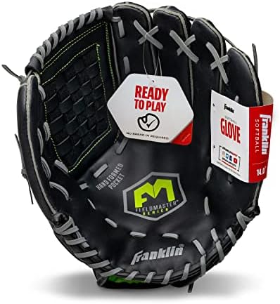 Franklin Sports Baseball + Softball Gloves - Field Master Adult + Youth Baseball + Softball Gloves - Right Hand + Left Hand Gloves - Infield + Outfield Mitts - Multiple Sizes + Colors