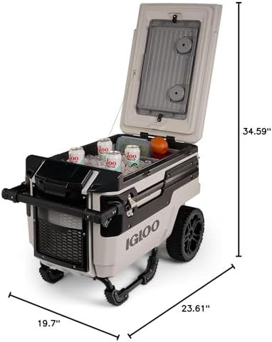 Igloo Trailmate Journey 70Qt Wheeled Cooler, Insulated Hard Shell Ice Chest