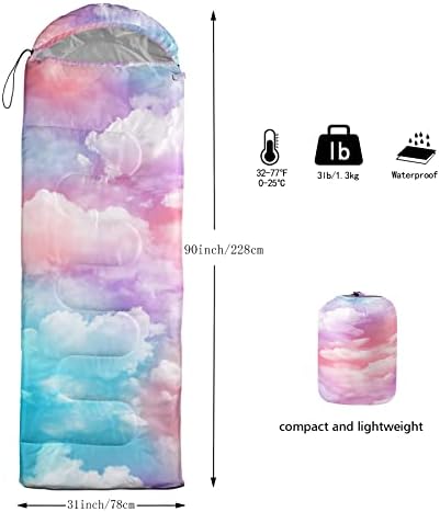 BSNTHO Camping Sleeping Bags,3 Season Warm & Cool Weather,Lightweight,Waterproof Sleeping Bags for Adults & Kids,Traveling,and Outdoors,Camping Gear Equipment