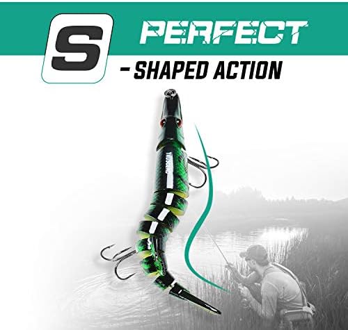 TRUSCEND Swimmax for Freshwater and Saltwater, Lifelike Fishing Lures for Bass Trout Crappie Walleye Pike Bluegill Salmon, Swimbait for Bass Fishing, Amazing Fishing Gear Gifts for Family Fishing
