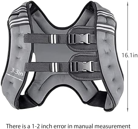 Prodigen Weighted Vest for Women and Men 8 12 16 20 25 30 Lbs with Reflective Stripe and Double Adjustable Buckle Straps Weight Vests for Strength Training, Jogging, Cardio, Weight Loss