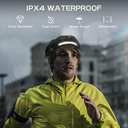 AlpsWolf LED Headlamp Rechargeable, 2 XPE LED and COB LED Head Lamp, Sensor Mode, 260° Wide Beam, IPX4 Waterproof, Rechargeable Headlight for Camping Accessories (2 Pack)