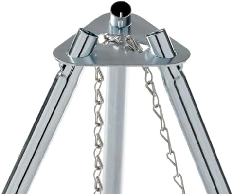 Coleman Tripod Campfire Grill & Lantern Hanger, Grill Grate with Adjustable Height for Cooking Over Fire, Steel Firepit Cooking Rack