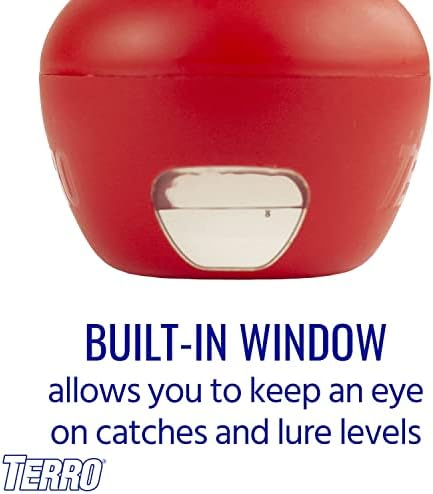 Terro Fruit Fly Traps for Indoors (6 Pack) + 270 Days of Lure Supply