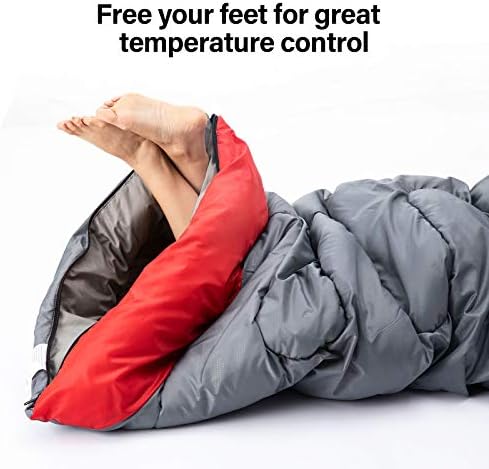 BISINNA Sleeping Bag with Pillow - 4 Season Backpacking Sleeping Bag Lightweight Waterproof Warm and Washable for Adults, Kids, Women, Men's Outdoors Camping, Hiking, Mountaineering