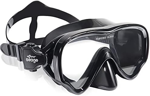 Seago Kids Swim Goggles Snorkel Diving Mask for Youth(5-15), Anti-Fog 180° Clear View