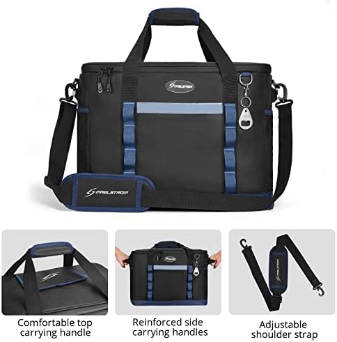 Maelstrom Soft Cooler Bag,Collapsible Soft Sided Cooler,24/30/60/75 Cans Beach Cooler,Ice Chest,Large Leakproof Camping Cooler,Portable Travel Cooler for Grocery Shopping,Camping,Road Trips