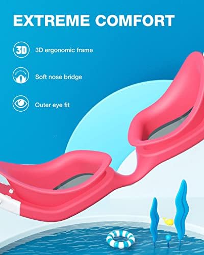 ZIONOR Kids Swim Goggles, G1 MINI UV Protection Anti-Fog Polarized Swimming Goggles for Age 6-14