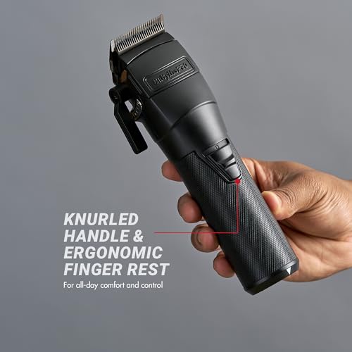 BaBylissPRO FXONE Professional Cordless Clipper in Black - Beard Trimmer for Men, Professional Stylist & Barber Clippers, USB-C Cordless Hair Clippers for Men