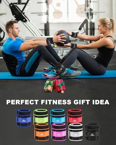 Fragraim Adjustable Ankle Weights 1-3/4/5/6/8/10/12/15/20 LBS Pair with Removable Weight for Jogging, Gymnastics, Aerobics, Physical Therapy