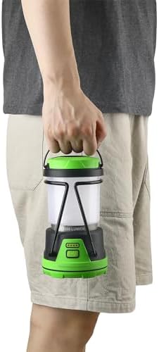 Rechargeable LED Camping Lantern - Power Outages, Hurricanes, Emergency, Hiking, Outdoor - Bright Battery Powered Electric Survival Light with Built-in Power Bank- Portable and Waterproof Camp Lantern