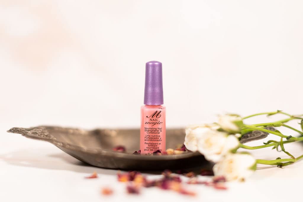 NAIL MAGIC Nourish - Nail Strengthener & Conditioner, Clear Nail Polish with Keratin for Thicker Nails and Nail Growth | Nourish, Strengthen and Hydrate Natural Finger Nails (7.4mL)