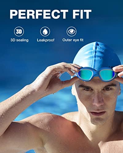 ZIONOR G1 Polarized Swimming Goggles for Unisex Adult Women Anti Fog 100% Anti UV Diving Goggles