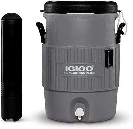 Igloo Sports Cooler Water Beverage Dispenser, Insulated 5 Gallon Water Cooler, Insulated Drink Dispenser with Spout, Portable Handwashing Stations