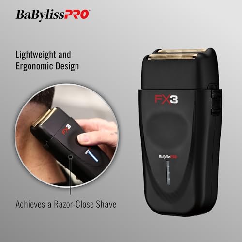 BaBylissPRO Barberology Double Foil Shaver FXX3SB FX3 Professional High-Speed Electric Shaver