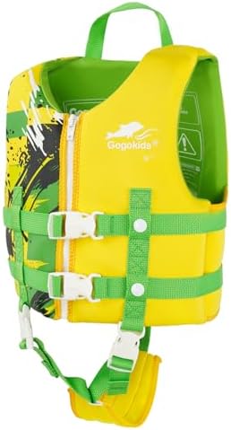 Gogokids Toddler Swim Vest, Kids Float Jacket for 20-30-40-50 lbs Girls and Boys, Float Swimwear with Duel Adjustable Safety Strap, for 2-9 Year Old Children