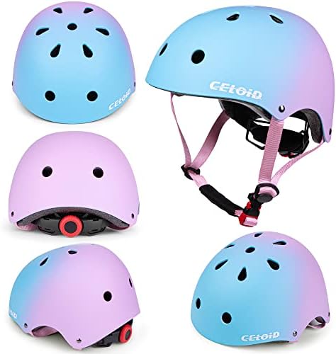 Kids Bike Helmet,Toddler Skateboard Helmets for Ages 2-3-5-8-14 Years Boys Girls,Adjustable Multi-Sport Bicycle Skateboarding Football Roller Skating Scooter Rollerblade Balance Bike Helmet