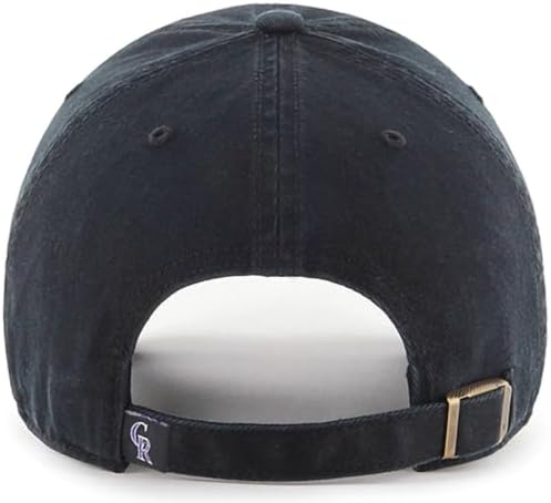 47 Brand MLB Team Color Home Primary Logo Clean Up Adjustable Baseball Cap Hat, Adult One Size Fits All