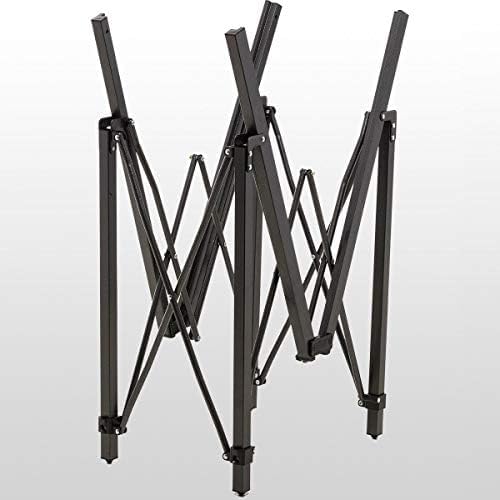 Heavy-Duty Roll-Top Table for Camping (Large) - Portable Aluminum-Top Folding Table with Steel Frame by Caddis Sports