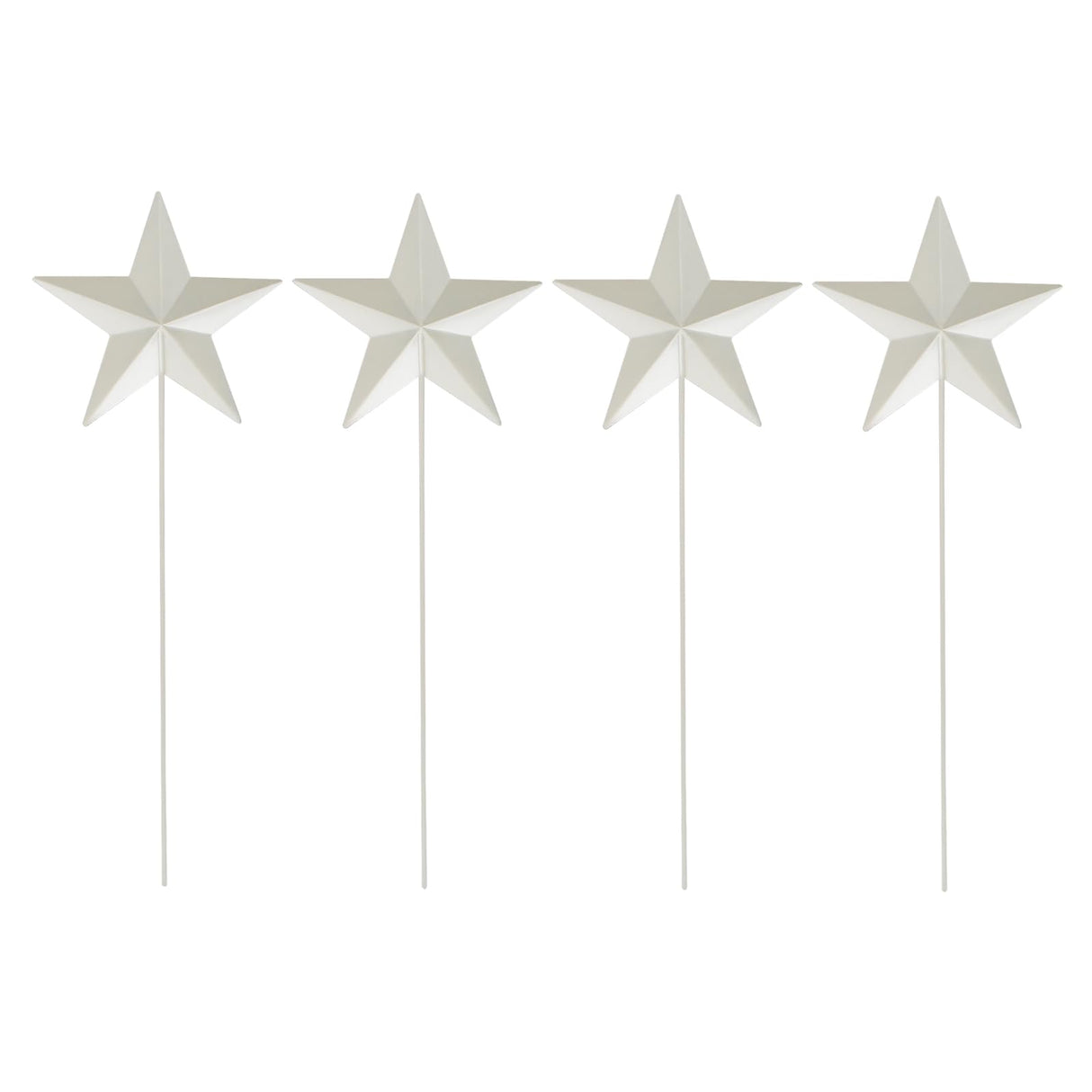 Morning View American Flag Barn Star Garden Stake Set of 4, Metal Patriotic Garden Stake Decorative USA Yard Signs Outdoor US Flags Lawn Porch for 4th of July Memorial Day 15.75 Inches Tall