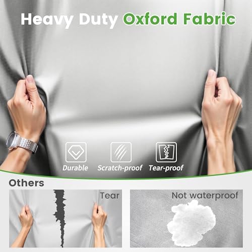 10L0L 2/4/4+2 Passenger Golf Cart Cover Fits for Yamaha EZGO Club Car, 420D Waterproof Durable Polyester Golf Cart Cover with Three Zipper Doors Windproof Sunproof - Black/Army Green/Sliver