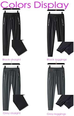 Stretchactive Quick Drying Ultra Stretch Pants for Hiking Camping Slim Fit Athletic Pants with Zipper Pockets
