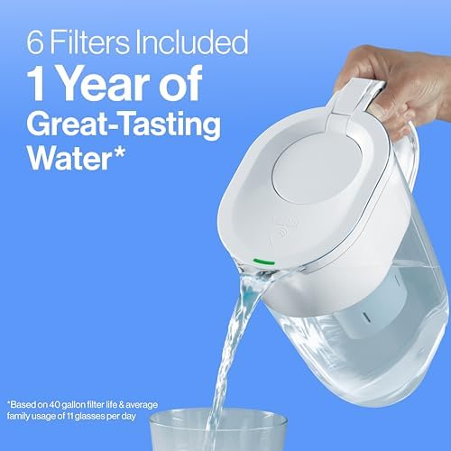 Brita Standard Water Filter for Pitchers and Dispensers, Reduces Copper, Cadmium and Mercury Impurities, Lasts Two Months or 40 Gallons, Includes 6 Filters for Pitchers