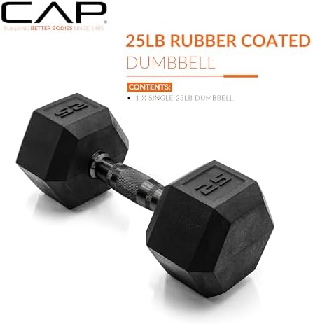 CAP Barbell Coated Hex Dumbbell Weight | Multiple Options