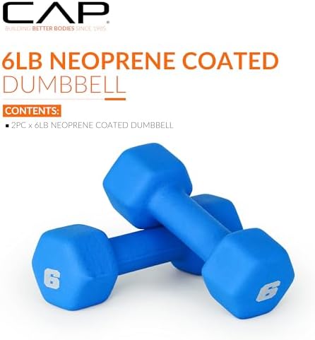 CAP Barbell Neoprene Dumbbell Weights Pairs & Sets | Multiple Colors