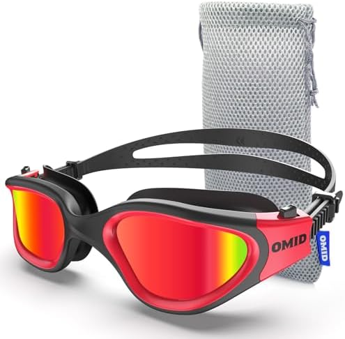 OMID Swim Goggles, P2 Polarized Swimming Goggles for Men Anti-fog Goggles Swimming for Adult Women