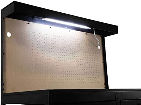 WEN WB4723T 48-Inch Workbench with Power Outlets and Light, Black