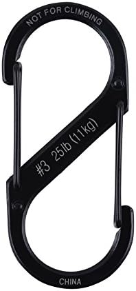 S-Biner, Size 3, Black ( 6 pack )