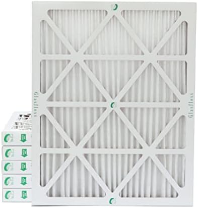Glasfloss 20x25x2 MERV 10 (FPR 5-6) 2" Inch Pleated Air Filters Box of 6. Actual Size: 19-1/2 x 24-1/2 x 1-3/4