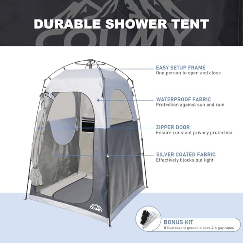 Instant Pop-up Camping Shower Tent Privacy Shelter with 1 Room/2 Rooms, Portable Outdoor Shower, Changing Room, Sun Shelter for Camping, Beach Hiking, and Fishing