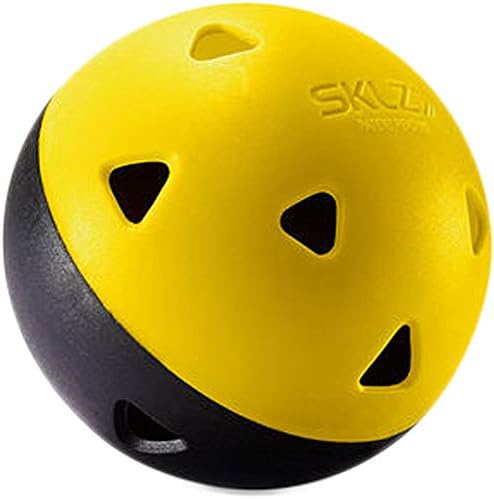 SKLZ Premium Impact Limited-Flight Training Baseballs, Perfect for Adding Power to Swing, Use Indoors Or Outdoors for Practice and Drills, Baseball, Softball, and Mini Balls, Yellow/Black