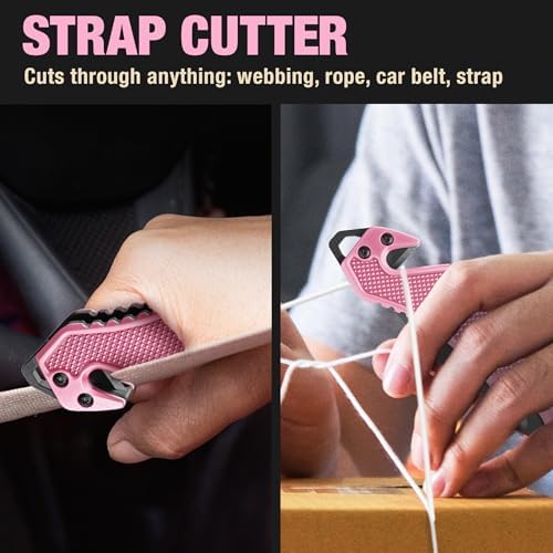 GOOD WORKER Legal Pink Pocket Knife for Women Self Defense - 2.95” Serrated Folding Blade Knives - Cute Girl Tool - Gifts Idea for Her - Perfect for Gilfriend Wife Woman - Gifts for Mother 6680 P