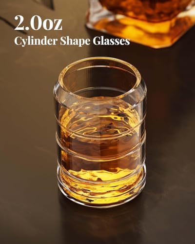 Gun Whiskey Decanter Sets for Men, Kollea Liquor Decanter Set with Gun Shot Glass, Unique Birthday Gifts for Men Dad, Cool Anniversary Christmas Gift for Him Husband, Dispenser for Bar Drinking Party