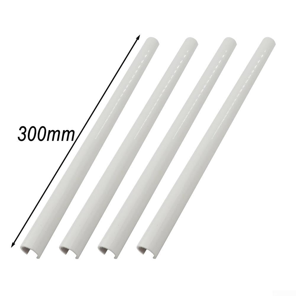 Oniissy 4pcs Radiator Pipe Covers 15 * 200mm/300mm/500mm Radiator Pipe Covers Black White, Radiator Pipe Covers Radiator Pipe Covers Pipe Decorative Cover(White-300mm)