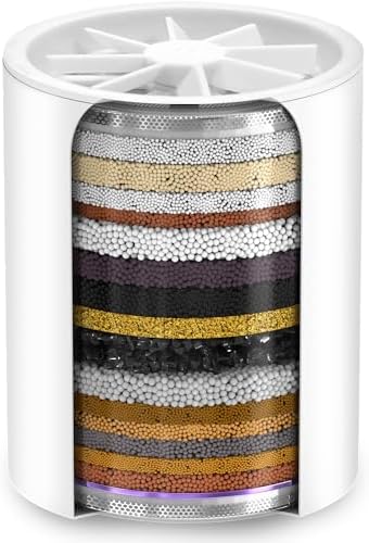 AquaHomeGroup 20-Stage Premium Shower Filter Replacement Cartridge with Spin Propeller 4-Pack (No Housing) - Water Filter Refill Compatible with Any Shower Filter of Similar Design 15 and 20 Stages