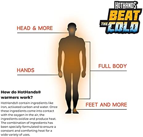 HotHands Insole Foot Warmers - Long Lasting Safe Natural Odorless Air Activated Warmers - Up to 9 Hours of Heat - 16 Pair, Black