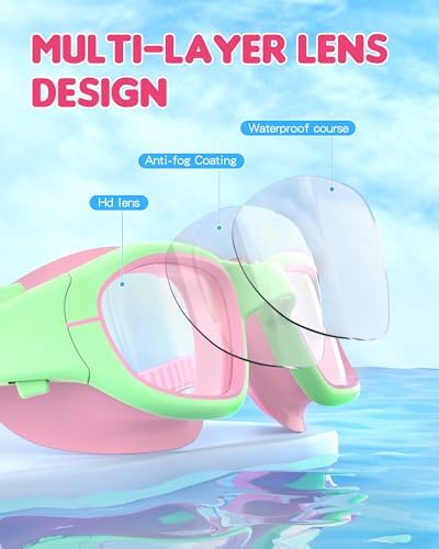 Kids Swim Goggles,Swimming Goggles for Kids 6-14, Anti-Fog UV Protection Pool Glasses for Boys Girls