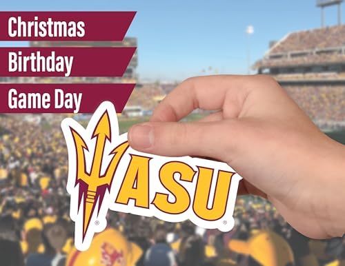 Arizona State Stickers (14 Piece) Sun Devils Gifts for Men Football Fans for Car Laptop Water Bottle + 2 Large ASU Car Decals, 10 Water Bottle Size, 2 Keyboard Size