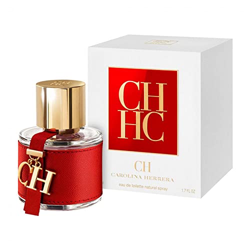 Carolina Herrera Ch Fragrance For Women - Fresh Floral Amber Scent - Top Notes Of Bergamot, Orange, Grapefruit And Juicy Melon - Floral Heart Notes - Ends With Tasty Base Notes - Edt Spray - 1.7 Oz